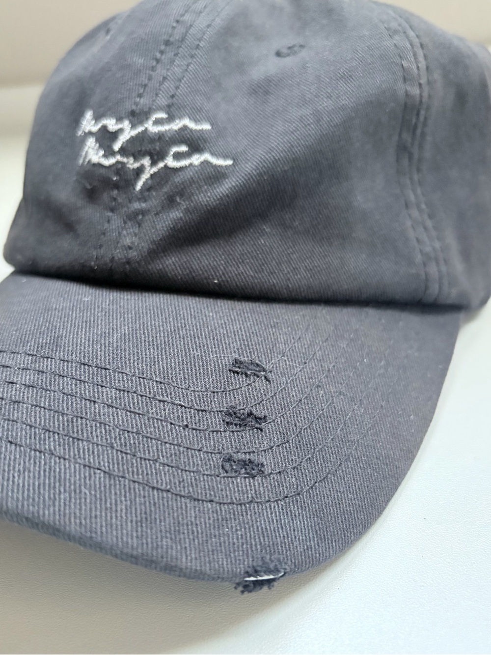 Script Embroidered Cap - Picture 2 of 4